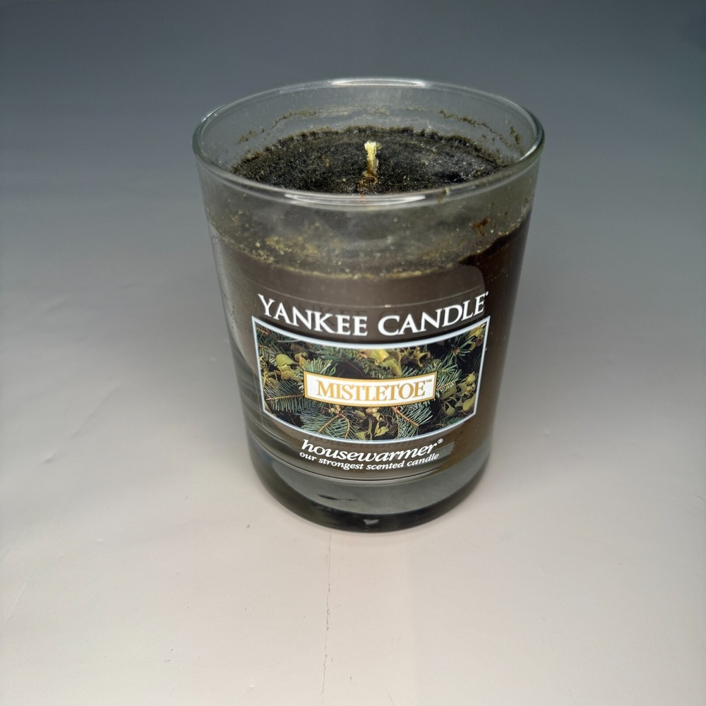 Yankee Candle Mistletoe Housewarmer Candle 10 oz. Jar No Lid DISCONTINUED & HTF!